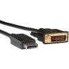 Kabel DisplayPort  - DVI-D (24+1), M/M, 2.0m, crni
